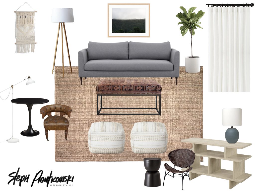 Living Room Moodboard by Steph Piontkowski Interiors