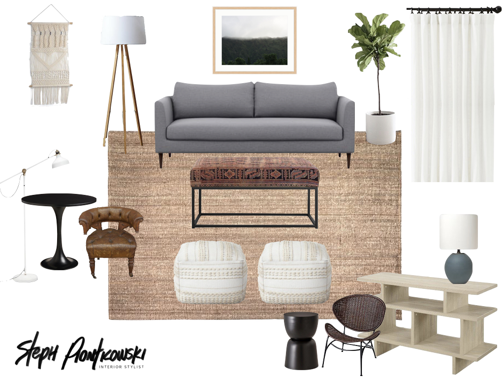 Granada Living Room Moodboard | STEPH PIONTKOWSKI INTERIORS