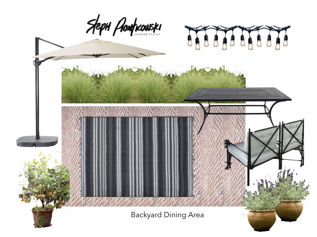 Outdoor Dining Vision Board by Steph Piontkowski Interiors